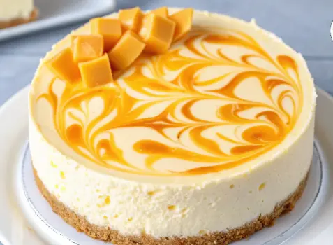 No-Bake Mango Cheesecake Recipe – The Best 3-Step Tropical Dessert 1 No-Bake Mango Cheesecake with condensed milk