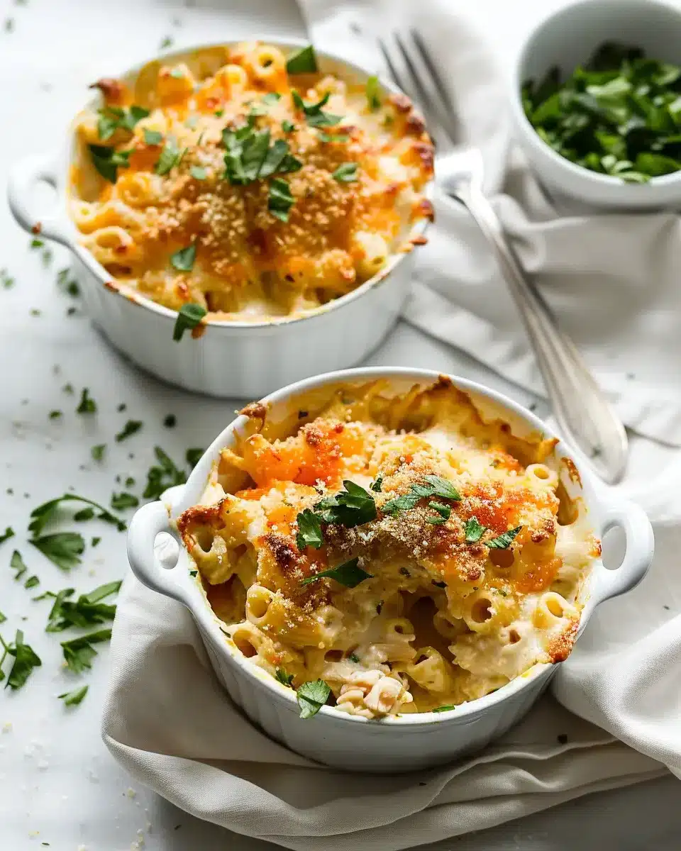 Cheesy Buffalo Chicken Pasta Bake CRAZY Good Comfort Food