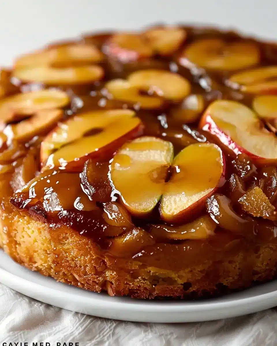 Delicious Caramel Apple UpsideDown Cake Recipe