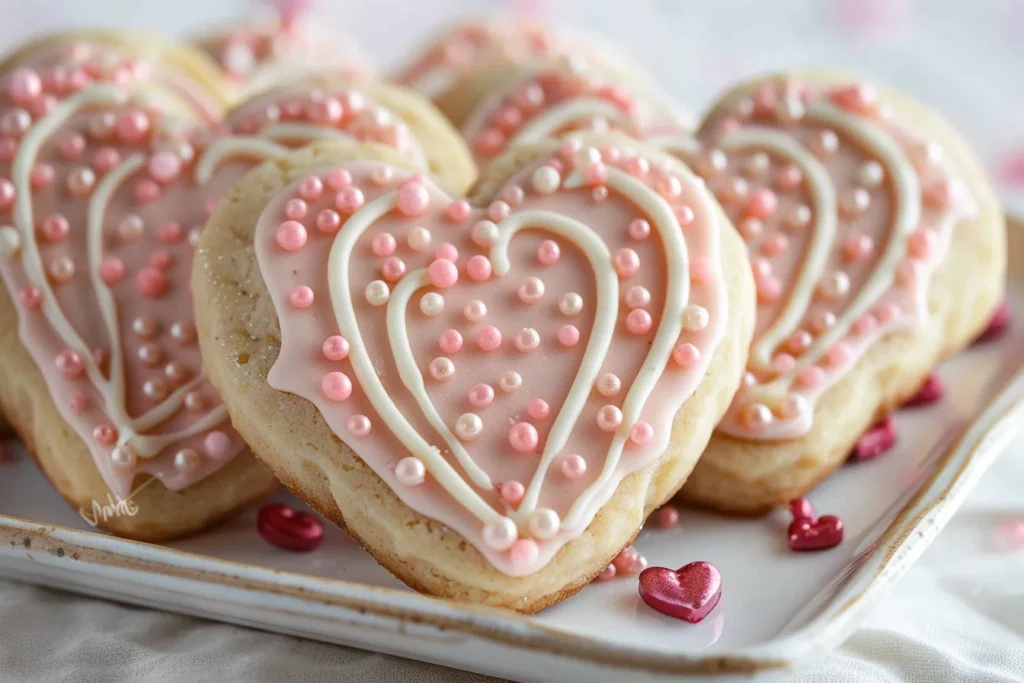 Frosted Heart Sugar Cookies