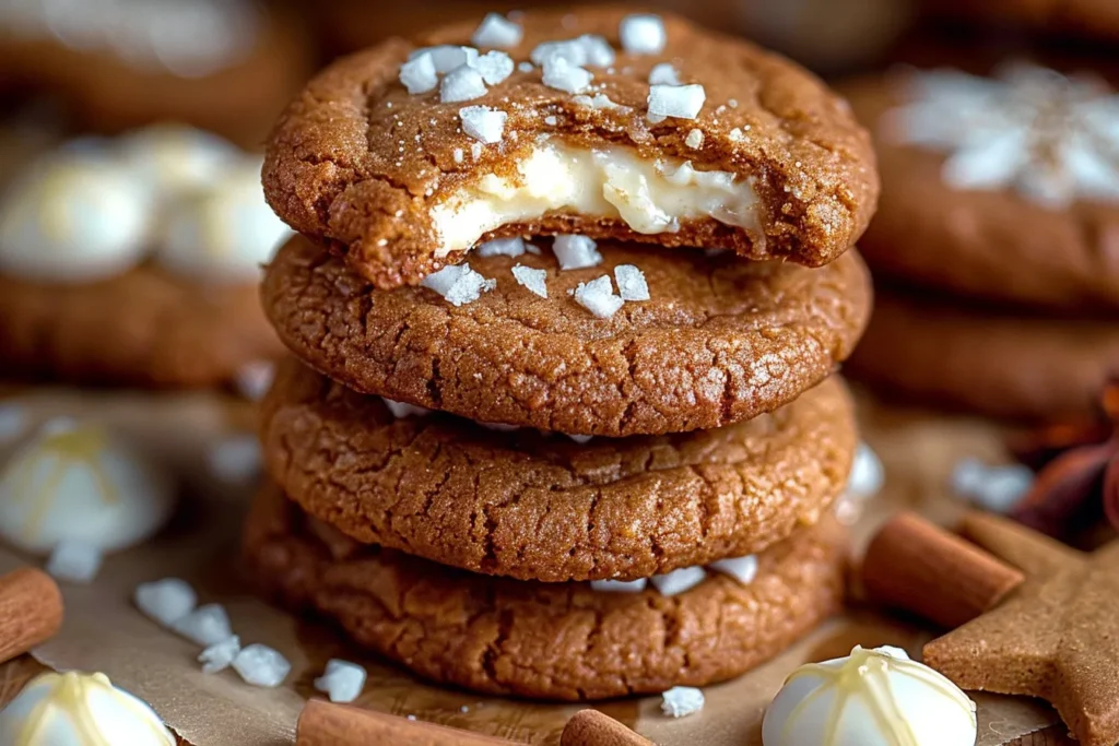 Gingerbread Cheesecake Cookies