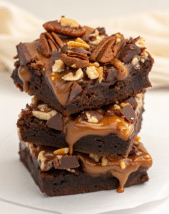 Chocolate turtle brownies