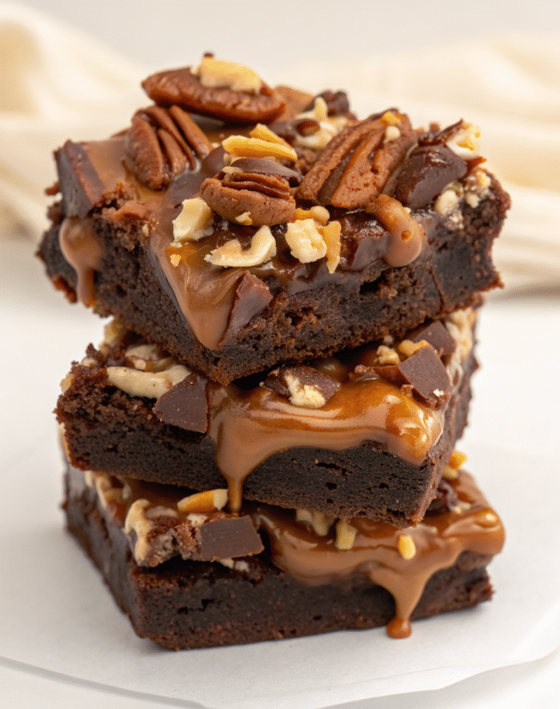 Chocolate turtle brownies