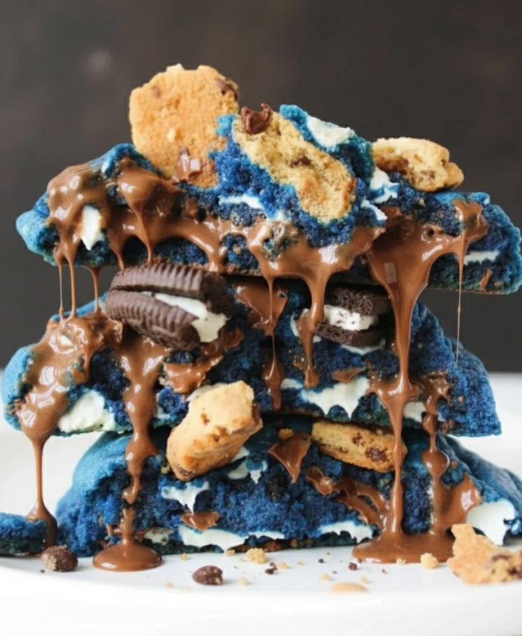 Giant Cookie Monster Cookies
