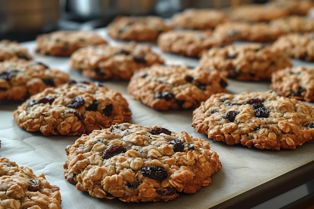 Baked Oatmeal Raisin Cookies
