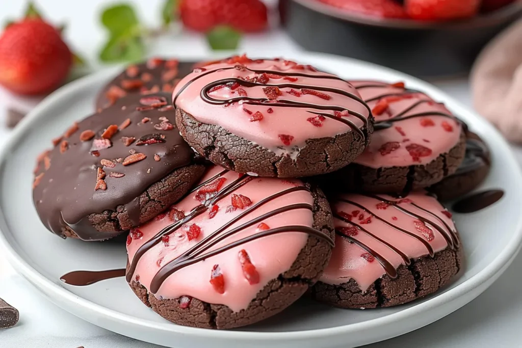 CHOCOLATE COVERED STRAWBERRY COOKIES