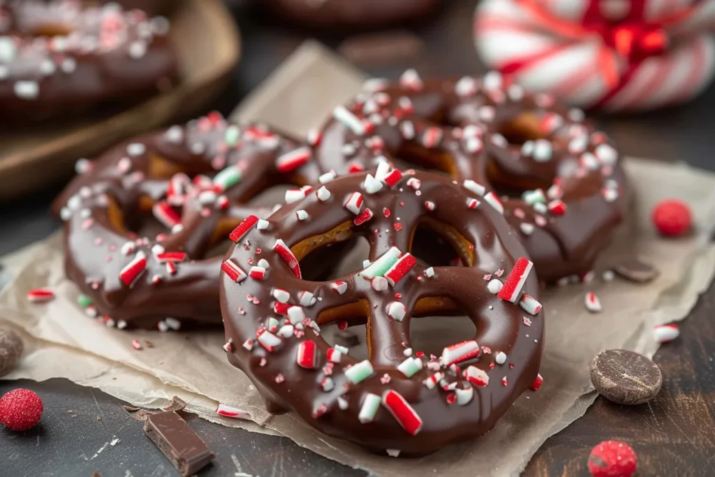 Chocolate Peppermint Pretzels