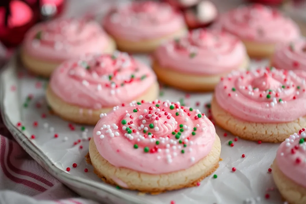 Christmas Pink Velvet Cookies