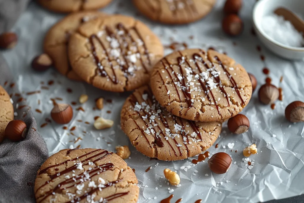 Mini Hazelnut Sea Salt Cookies