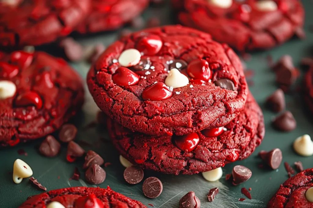 Red Velvet Chocolate Chip Cookies