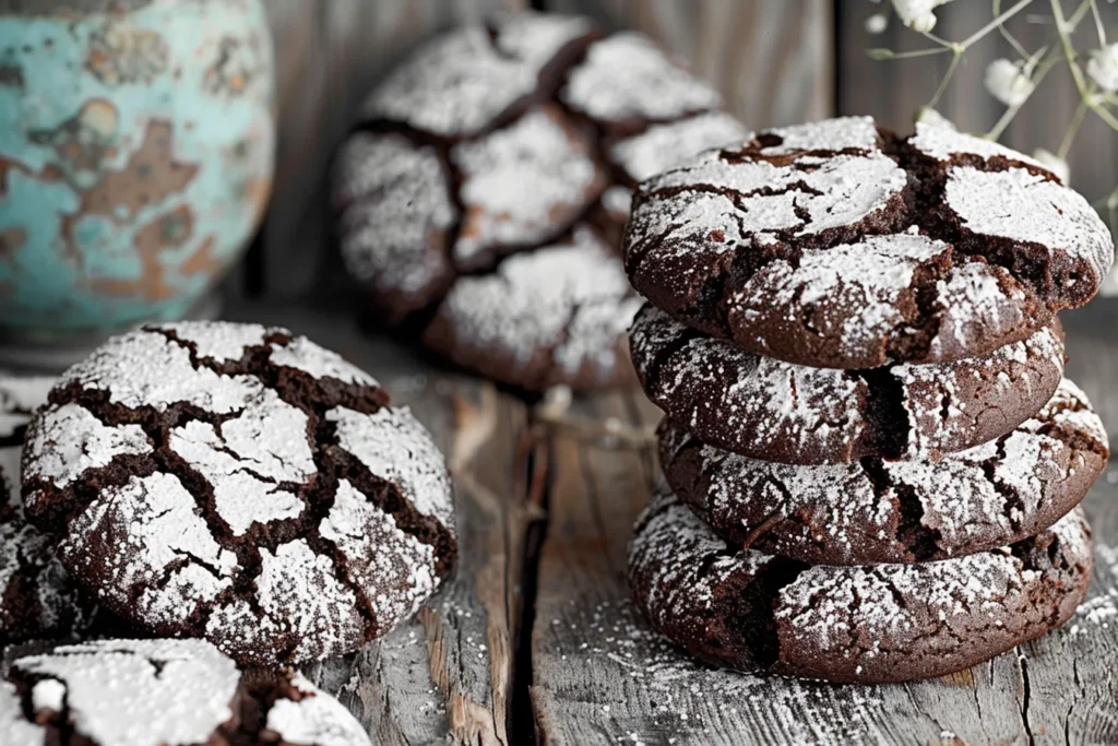 Vintage Chocolate Crinkle Cookies