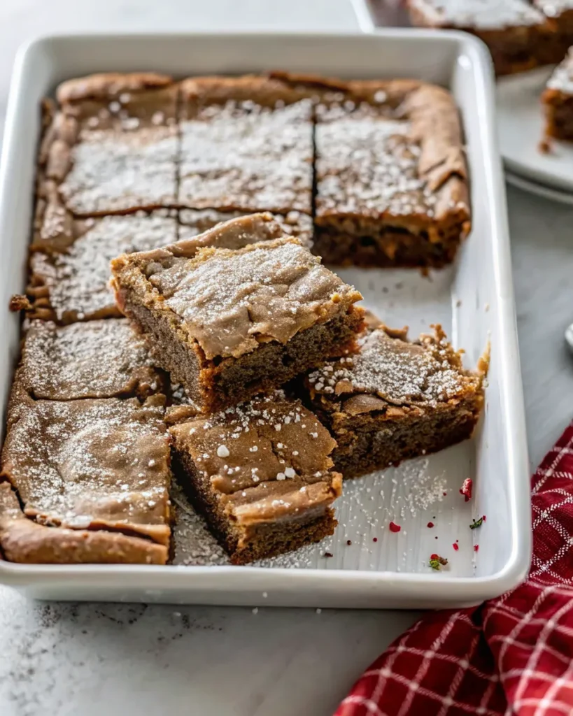 Chewy Gingerbread Brownies