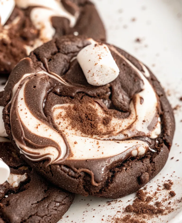 Gooey Chocolate Marshmallow Swirl Cookies