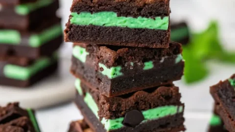 Fudge Mint Oreo Brownies