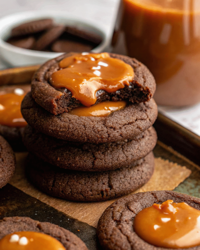 Chocolate Caramel Cookies