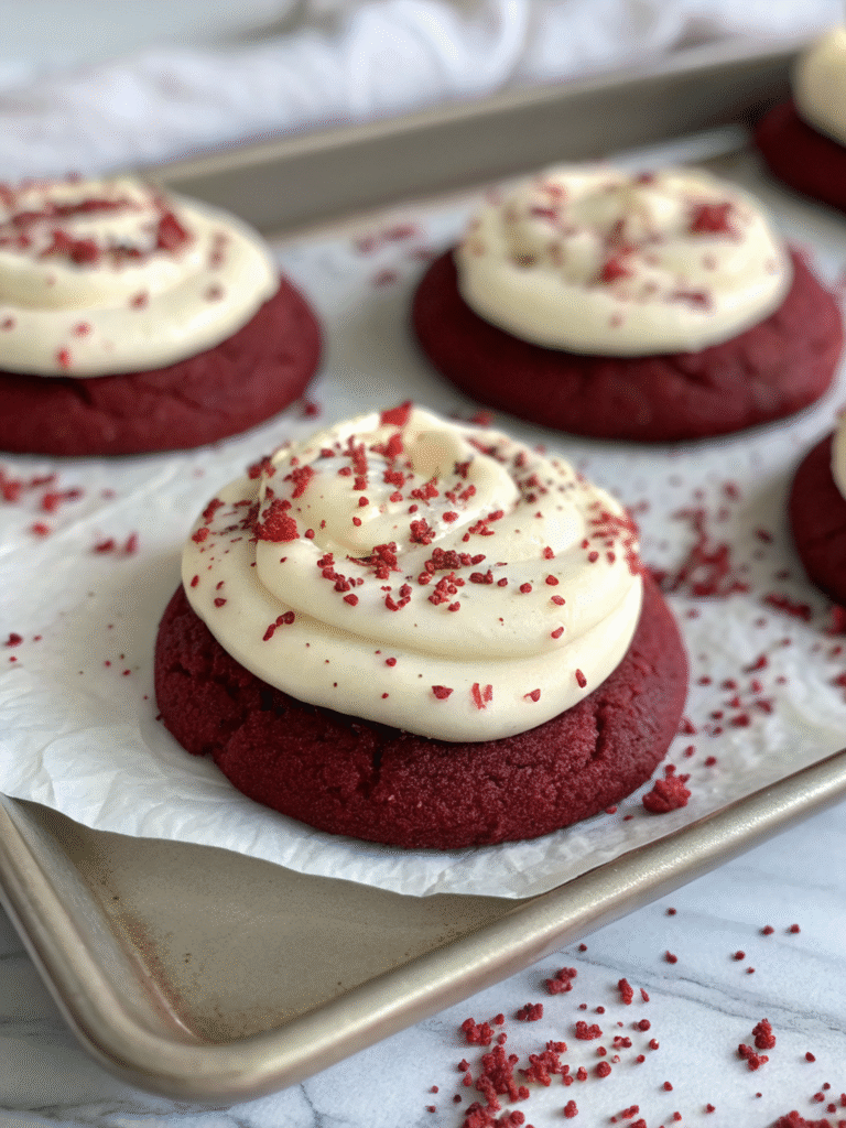 Crumbl Copycat Red Velvet Cookie