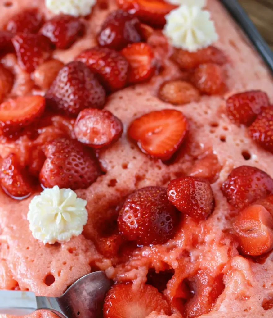 strawberry poke cake