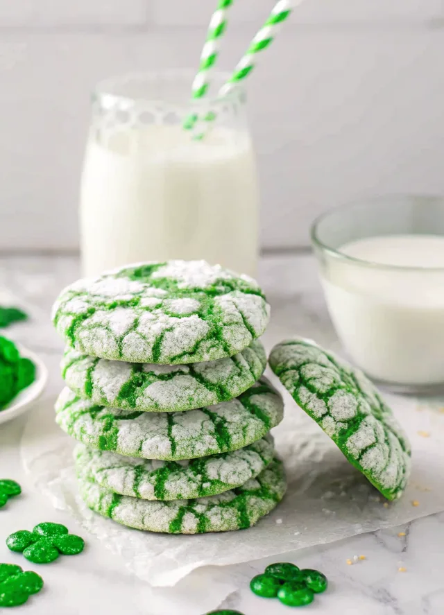 Green Crinkle Cookies