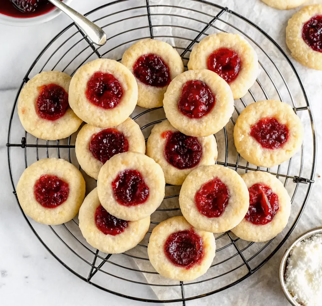 Raspberry Thumbprint Cookies