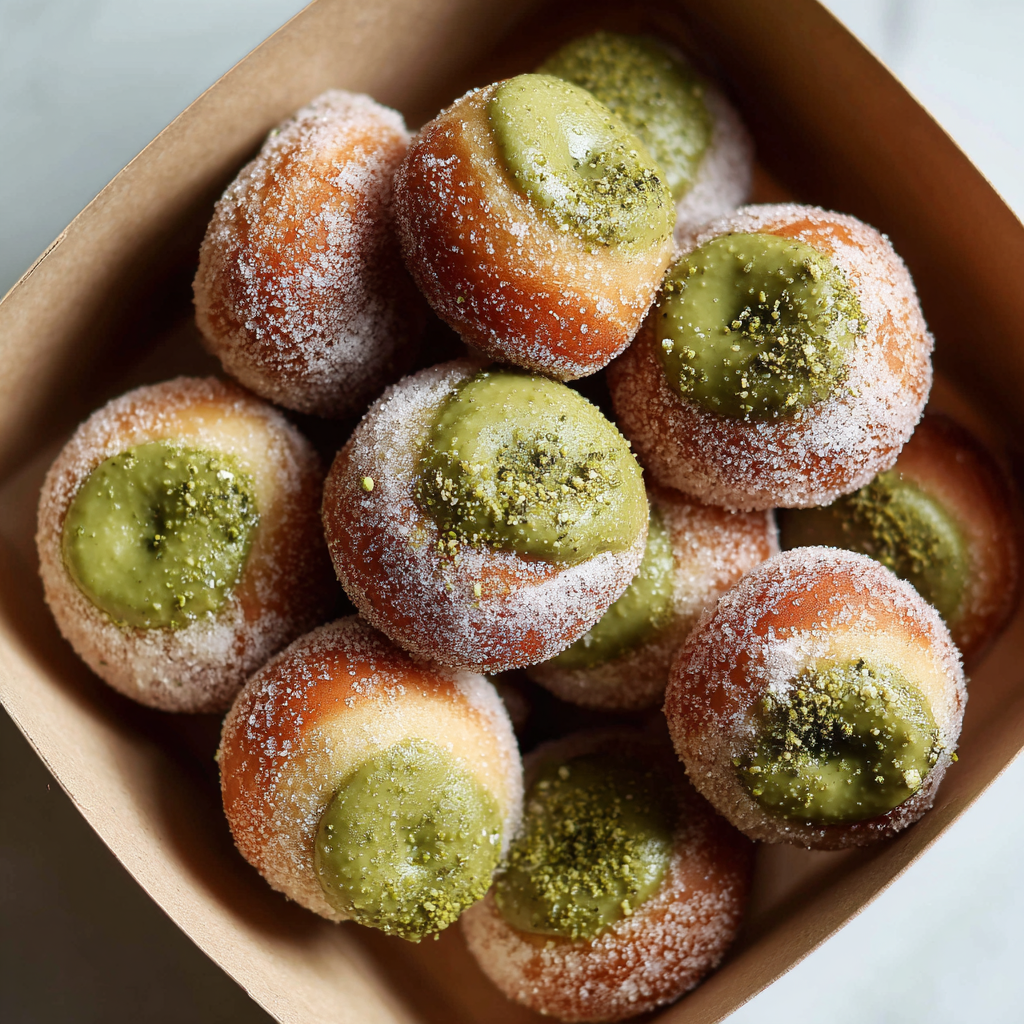Pistachio Filled Donuts